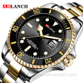 ARLANCH A306 New Water Ghost Series Classic Green Dial Luxury Men Not Automatic Watches Stainless Steel Waterproof Quartz Watch